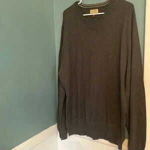 Basic gray men’s v neck sweater